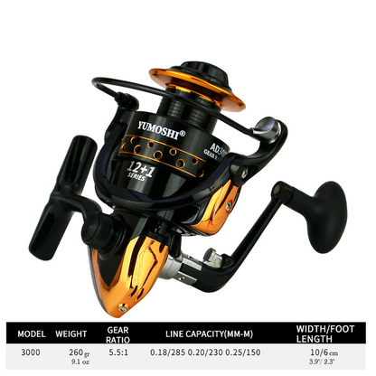 Spinning Fishing Reels for Freshwater - AD3000 Model