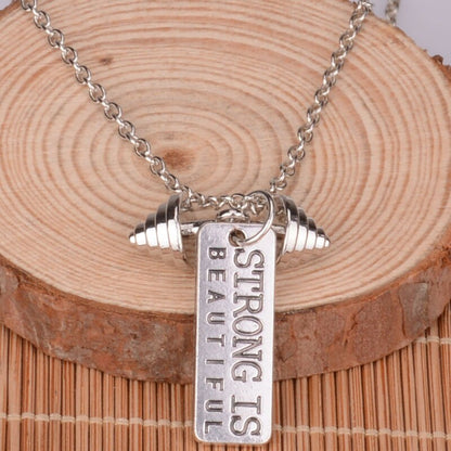 Strong is Beautiful - Pendant Necklace - Motivational Jewelry Gift