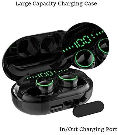 Bluetooth 5.0 Earbuds with Wireless Charging Case - Black