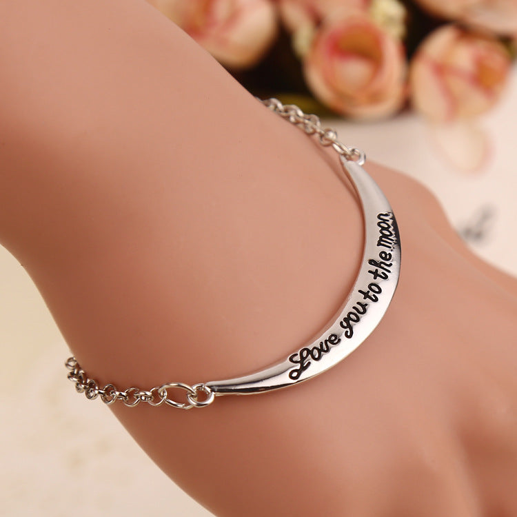 Love You to The Moon - Pendant Bracelet