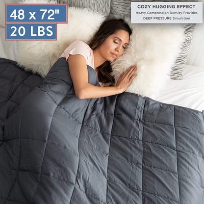 Weighted Blanket 20 Lbs - 48''x72'' - Grey