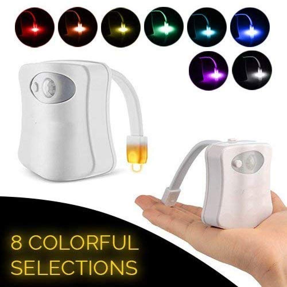 Toilet Night Light - Motion Sensor Activated - LED Light - 8 Colors