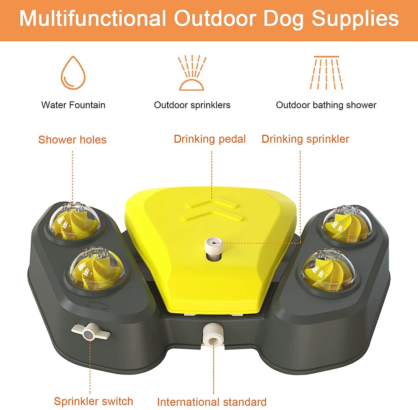 Dog Sprinkler - Outdoor Canine Water Fountain