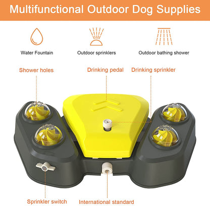 Dog Sprinkler - Outdoor Canine Water Fountain