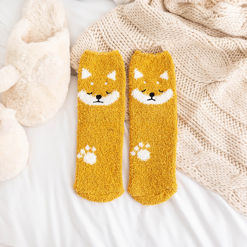 Winter Socks for Women - Panda Fox Pig Owl - [5 Pairs]