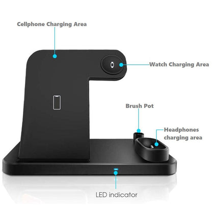 Wireless Charger 4 in 1 Compatible - Adapter Included