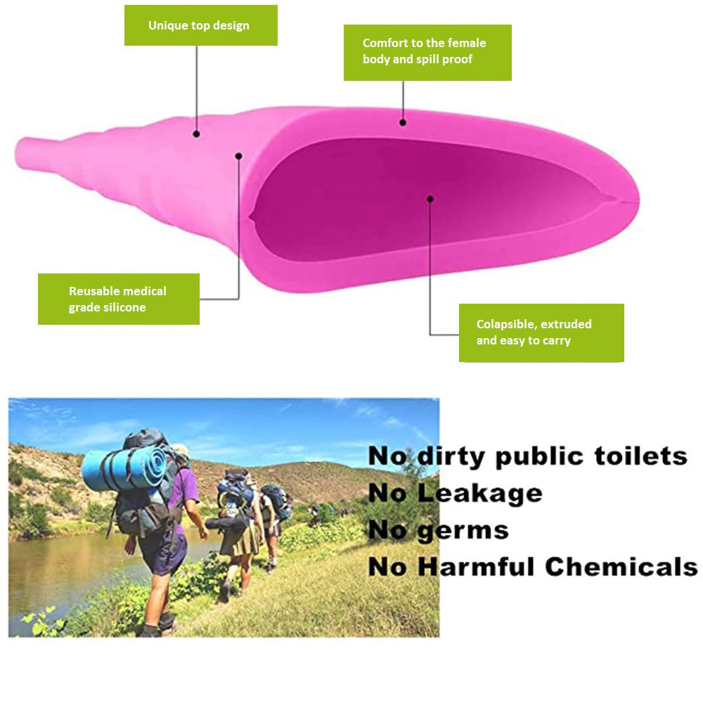 Female Urinal Travel Urination Device - Pee Funnel for Women