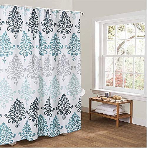 Shower Curtain with Metal Hooks, 72" x 72" - Paisley