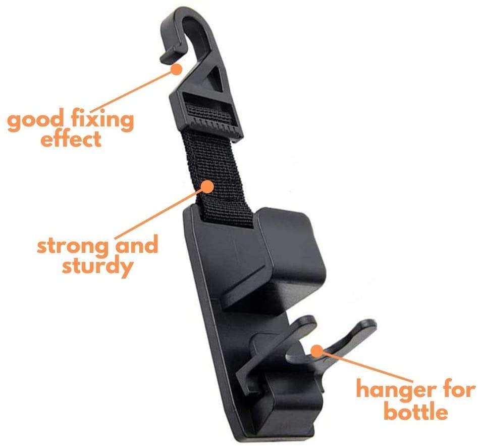 Car Seat Hooks for Car (4 Pack) - Purse Hanger Headrest Holder