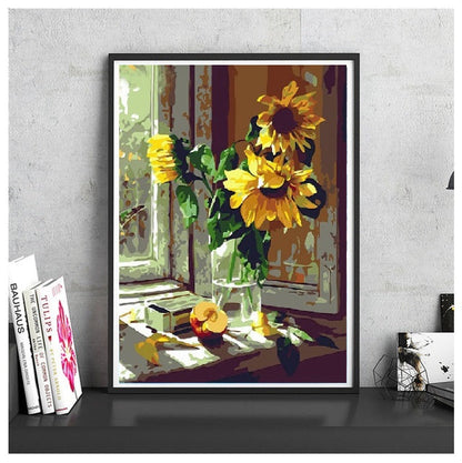 Paint by Numbers Kit - Vase of Sunflowers