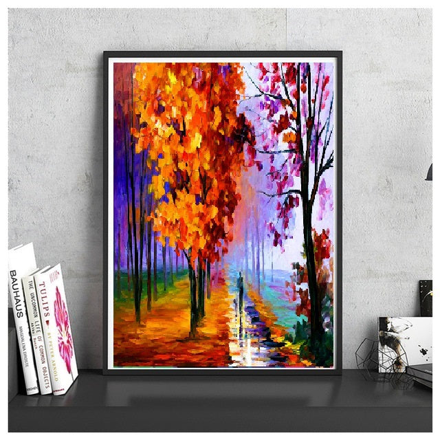 DIY Paint by Numbers Canvas Painting Kit - Autumn in The Park