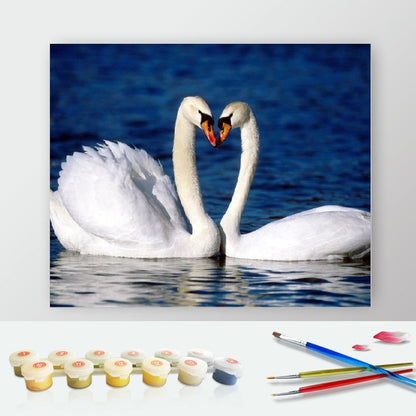 Paint by Numbers Kit - White Swans