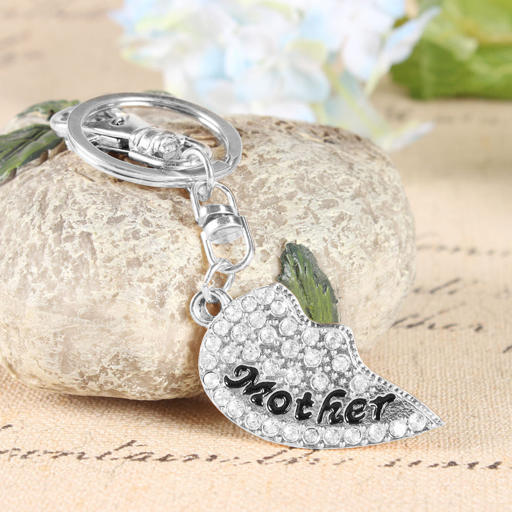 Split Heart Keychain - Set of 2 Mother & Daughter Heart Keychain