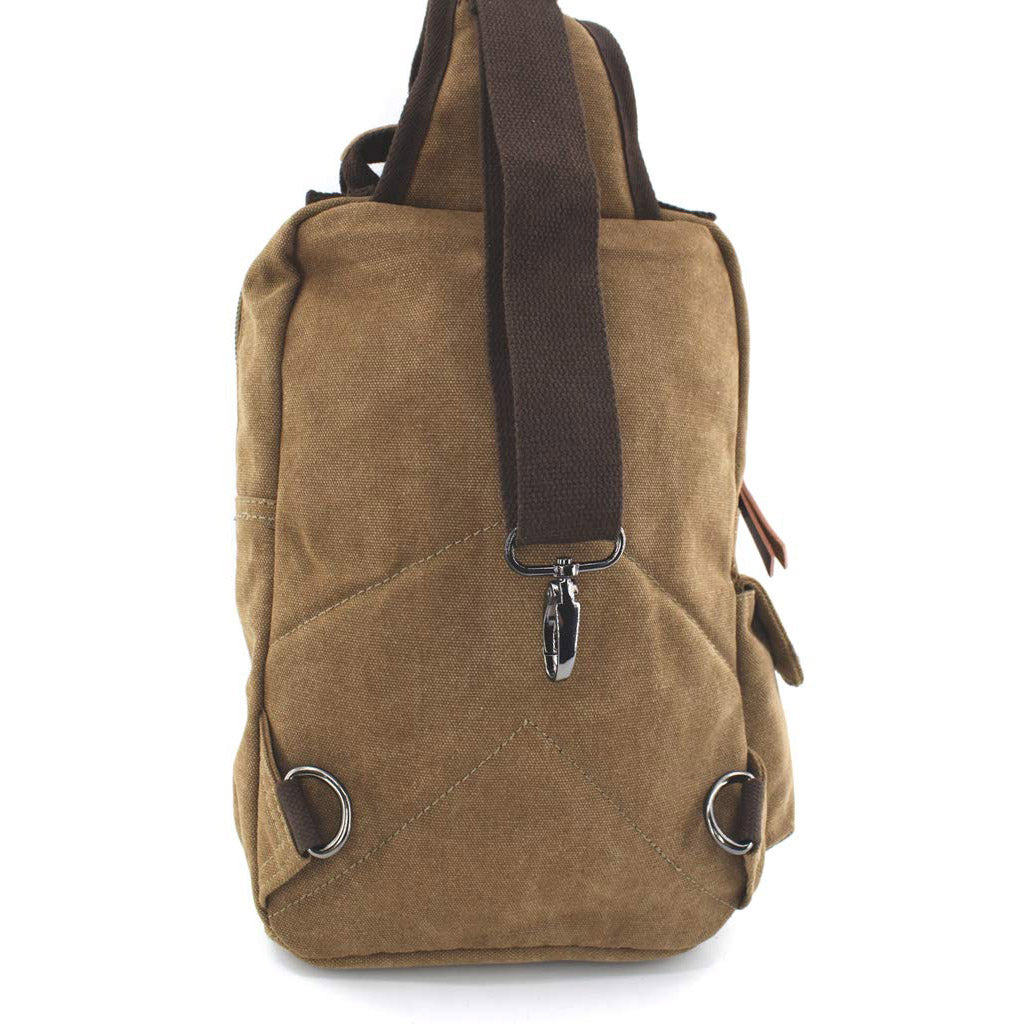 Retro Messenger Bag Canvas Shoulder Backpack Travel Rucksack Sling Bag