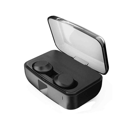 Bluetooth 5.0 Earbuds with Wireless Charging Case - Black