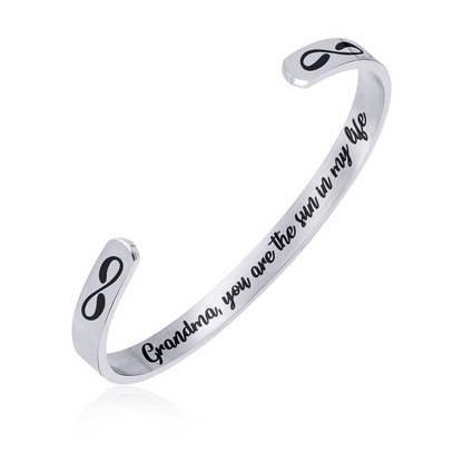 Stainless Steel Bracelet - Cuff Bracelet - Grandma You are The Sun in My Life