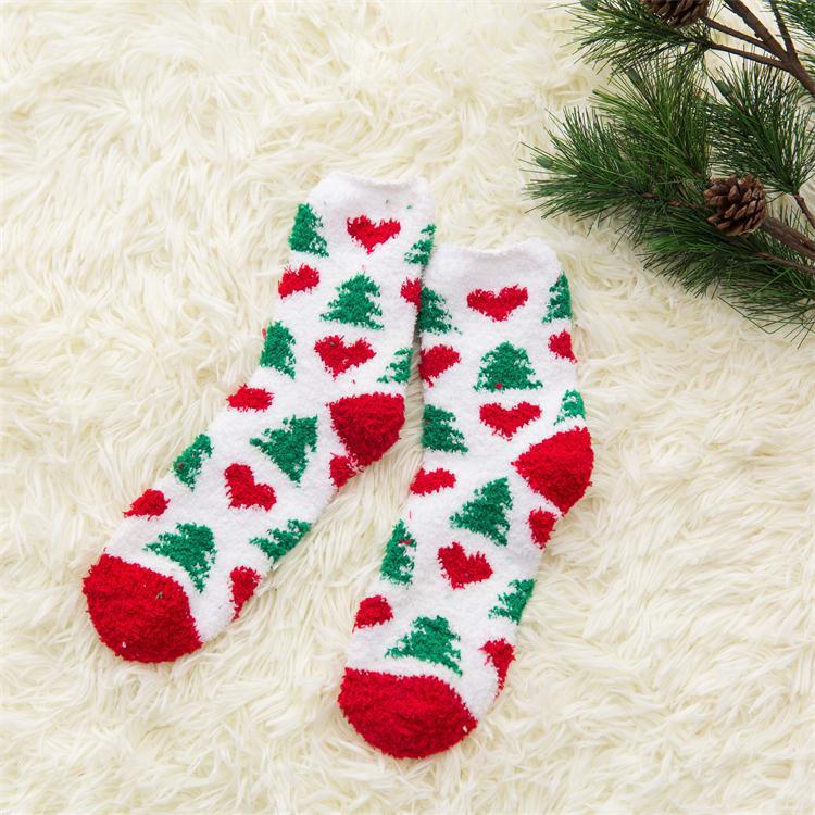 Winter Socks for Women - Colorful Reindeer Snowman Socks - [6 Pairs]