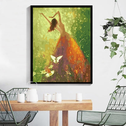 DIY Paint by Numbers Canvas Painting Kit - Dancing Girl Buttery