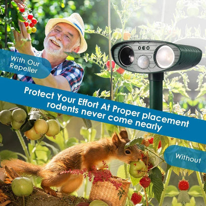 Beetle Outdoor Ultrasonic Repeller PACK OF 4 - Solar Powered Ultrasonic Animal & Pest Repellant - Get Rid of Beetles in 48 Hours or It's FREE