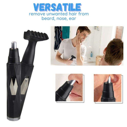 Ear and Nose Hair Trimmer Set - 2 in 1 Painless Facial Hair and Eyebrow Clipper