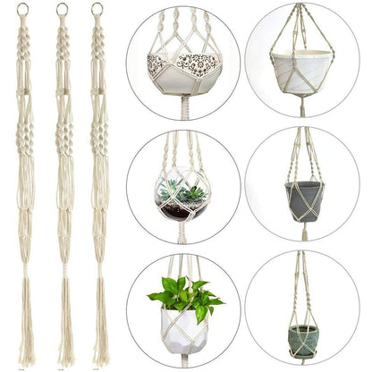 Macrame Plant Hanger - 3 Pack