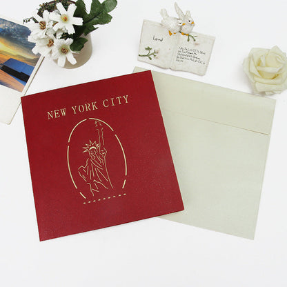 New York 3D Pop Up Card and Envelope