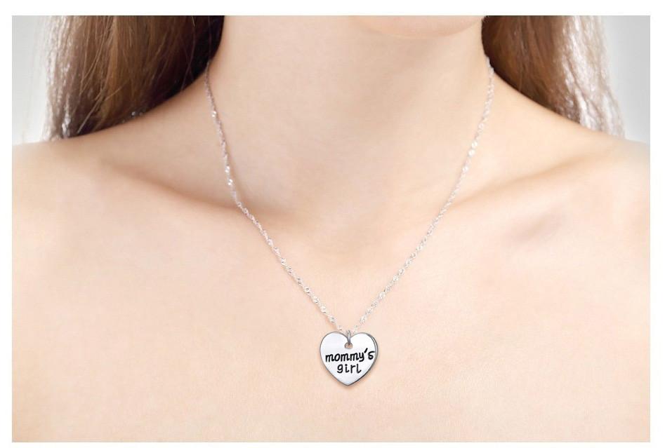 Mommy’s Girl Heart Pendant Necklace - Mother Daughter Necklace Set