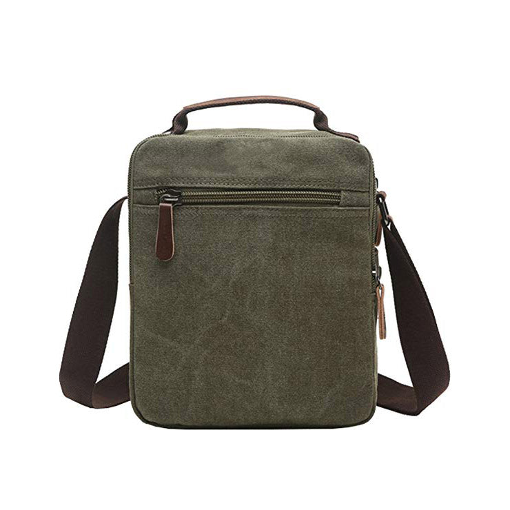 Small Canvas Crossbody Shoulder Bag - Green