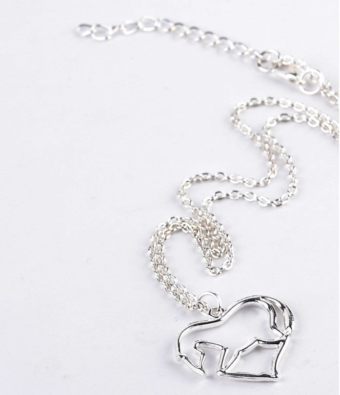 Heart Pendant Necklace Horse Heart Jewelry