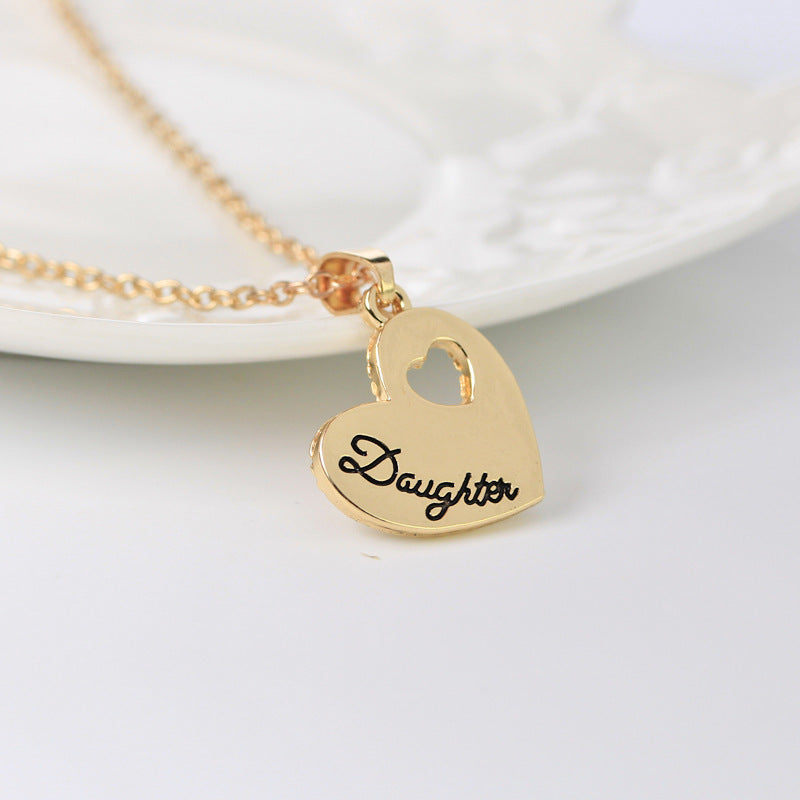 Daughter - Heart Pendant Necklace - Personalized Jewelry Gift