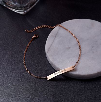 Never Give Up - Rose Gold Bracelet