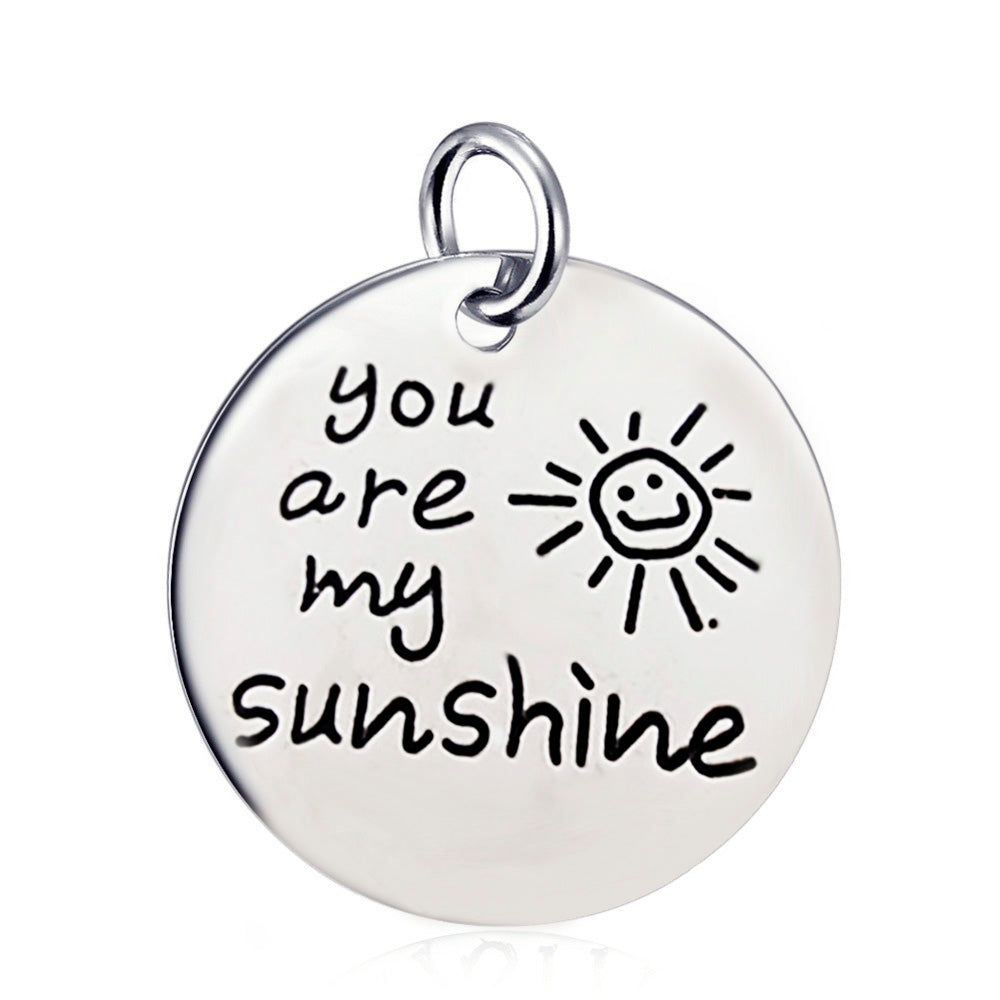 You Are My Sunshine Pendant Necklace - 18" chain