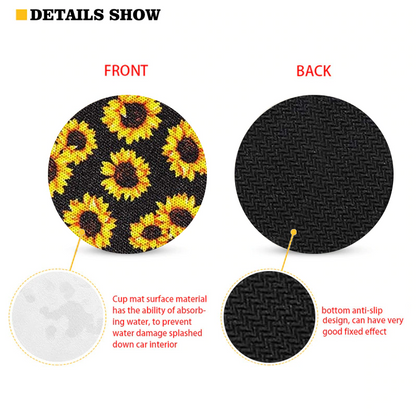 Car Coaster for Drinks - Absorbent - 2.75 Inches