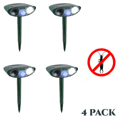 Ultrasonic Earwig Repeller - PACK of 4 - Solar Powered - Get Rid of Earwigs in 48 Hours or It's FREE