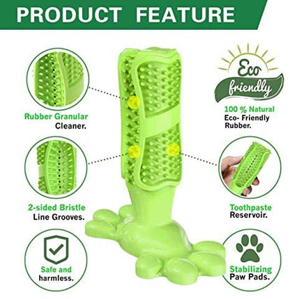 Dog Toothbrush Chew Toy - For Dogs of 40-80 lbs - Green