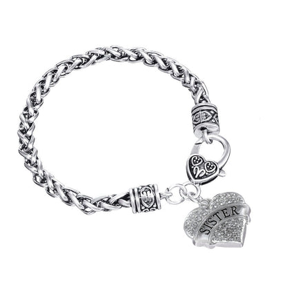 Sister Charm Bracelets | Adorable Sister Heart Bracelet | Best Hearts Bracelet for Woman