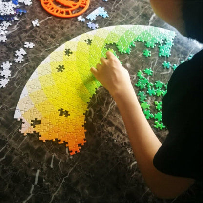 Gradiend Round Puzzle - Large Paper Jigsaw Puzzle [1000 Pieces]