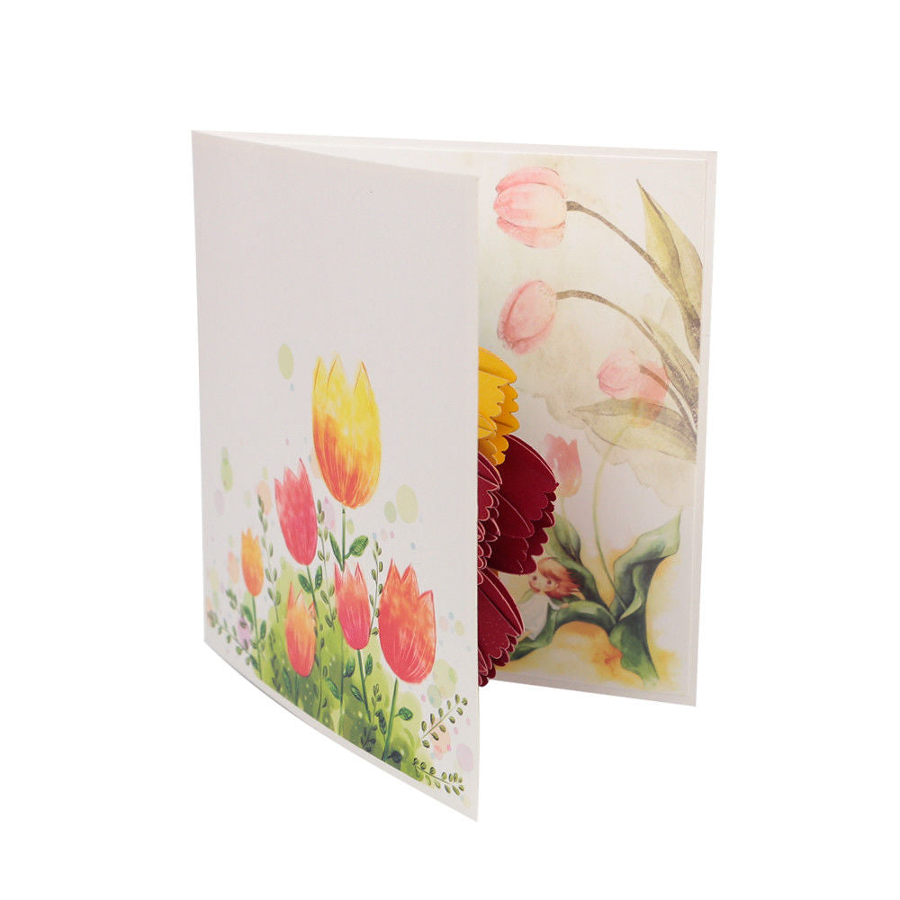 3D Tulips Pop Up Card and Envelope