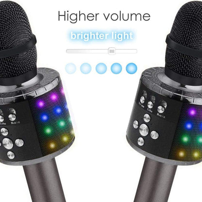 Bluetooth Karaoke Microphone - Wireless 4 in 1 - With LED Lights