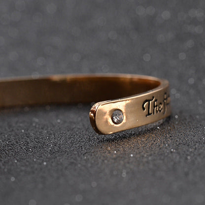 The Future Belongs to Those Who Believe in The Beauty of Their Dreams - Pendant Cuff Bracelet