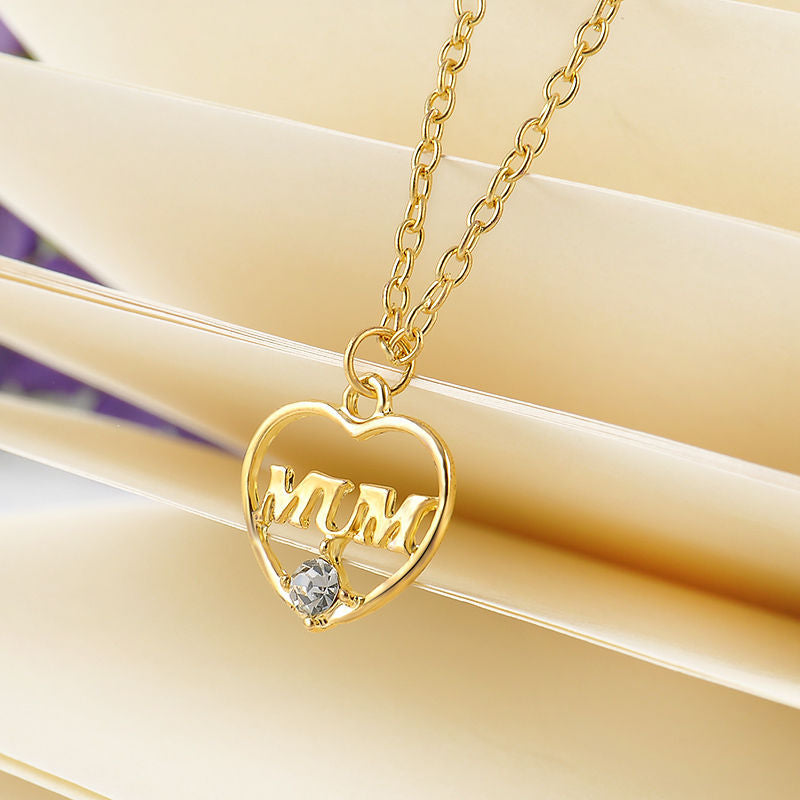 Mum Heart Pendant Necklace - Makes The Perfect Gift for Mom