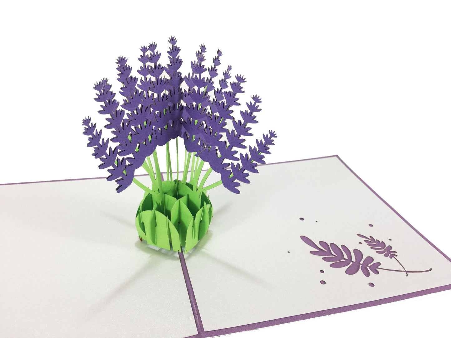 3D Lavender Pop Up Card and Envelope