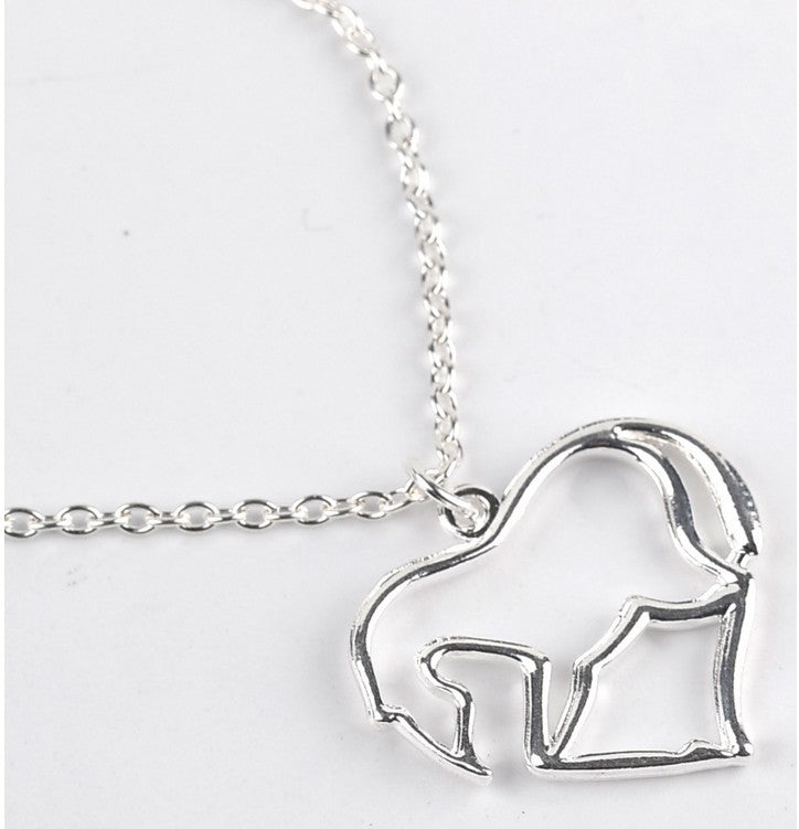 Heart Pendant Necklace Horse Heart Jewelry