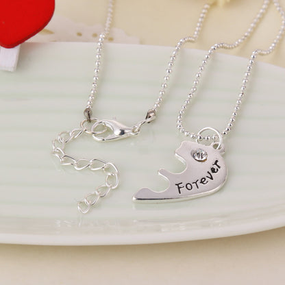 Best Friends Forever Heart Necklaces - Set of 3 Friendship Necklaces