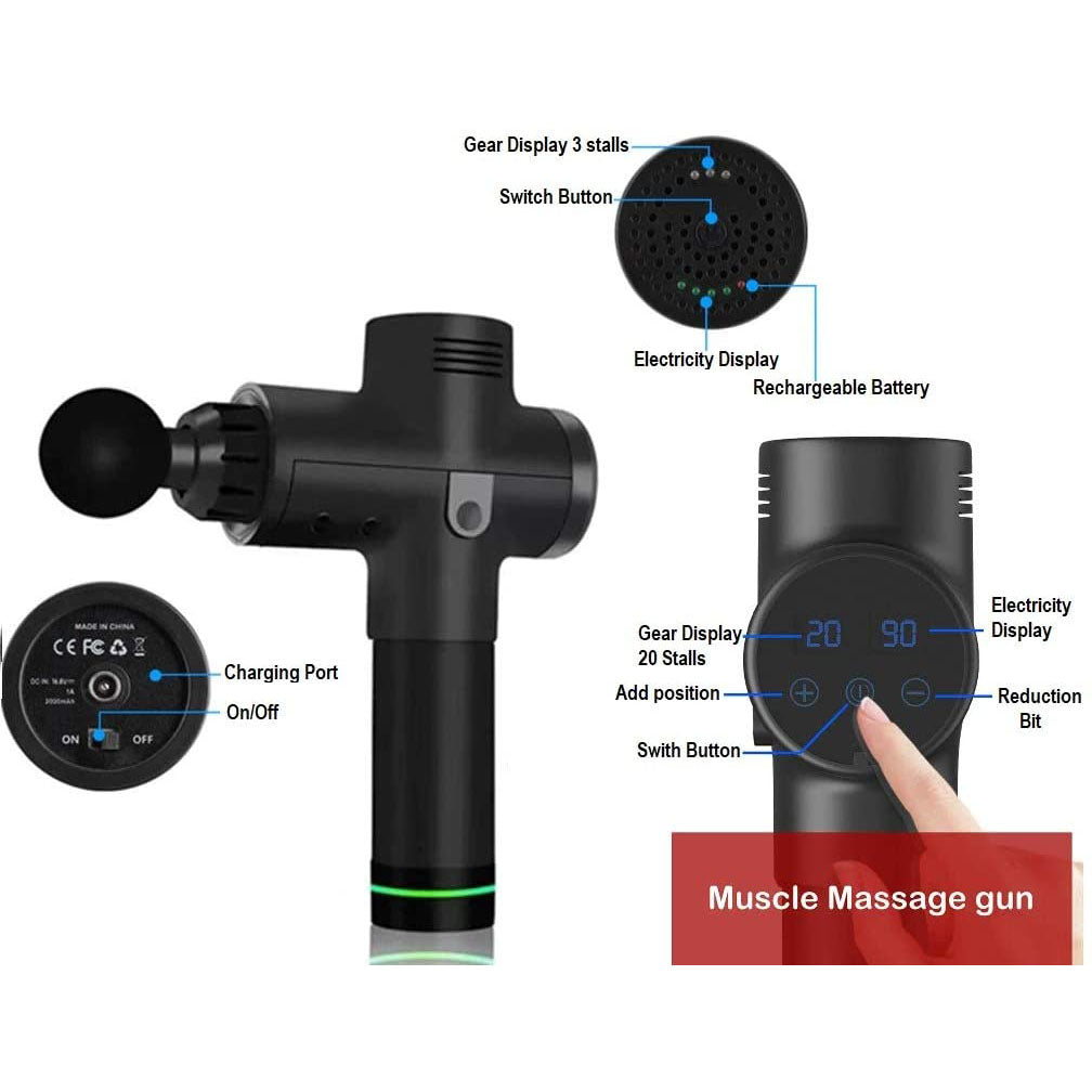 Massage Gun - Deep Tissue Percussion Muscle Massager for Pain Relief