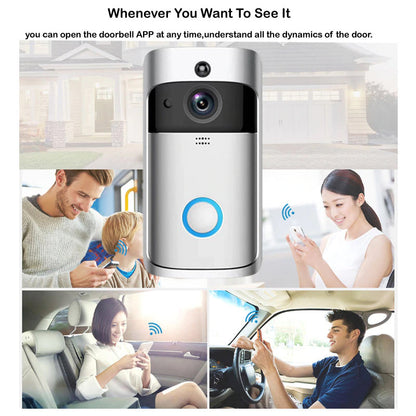 Smart Video Doorbell Camera - Motion Detector & Night Vision - Full HD