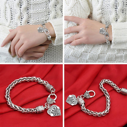 “Nana” Charm Bracelets | Adorable Nana Silver Heart Bracelet | Best Family Jewelry Gift