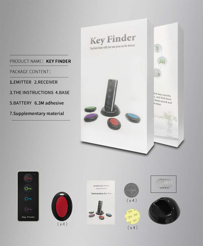 Key Finder - Wireless Key RF Locator - 100 ft Range