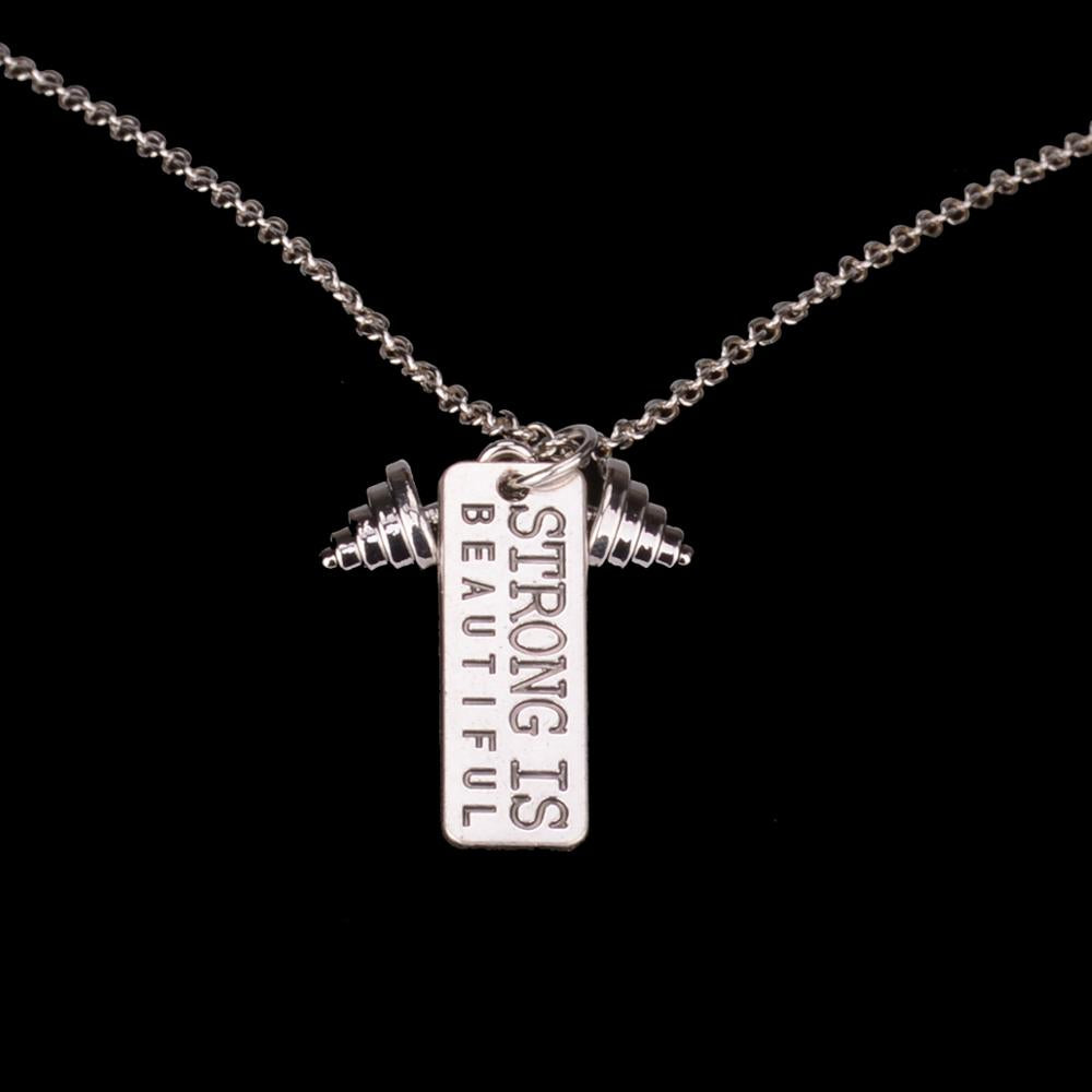 Strong is Beautiful - Pendant Necklace - Motivational Jewelry Gift