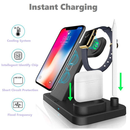 Wireless Charger 4 in 1 Compatible - Adapter Included